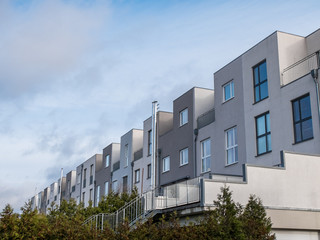 Modern Urban Townhouses in Shades of Gray