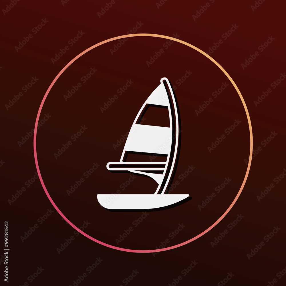 Sticker sailing icon