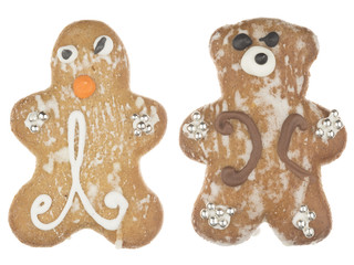 gingerbread man and a teddy bear