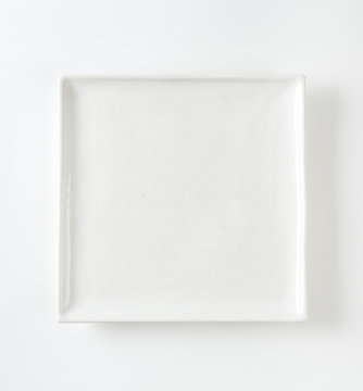 Square white platter