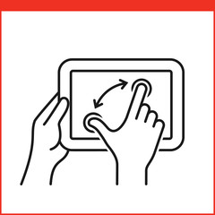 Smartphone gesture icon