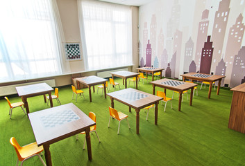 Interior classroom in the children's educational center