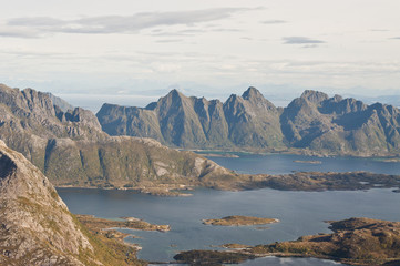 Naklejka premium Lofoten islands, Norway / Lofoten is an archipelago and a traditional district in the county of Nordland, Norway.