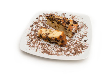 Torta farcita con uva cotta nella grappa e cioccolato