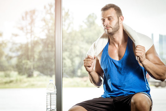 Man Tired After Workout