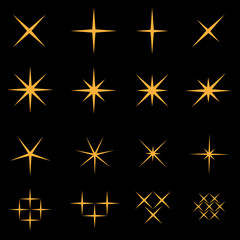 Obraz premium Sparkles icon set