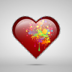 Barbed wire heart