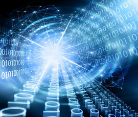 Best Internet Concept of global business.Technological background. Rays  symbols Wi-Fi,  of the Internet, television, mobile and satellite communications