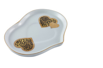 Saucer in the form of heart