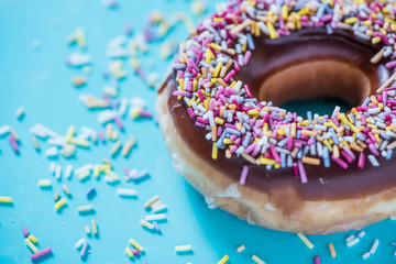 Colorful vibrant donut