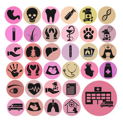 Medical set vector icon