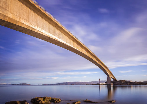 Fototapeta Skye Bridge at early morning on Isle of Skye - Scotland, UK