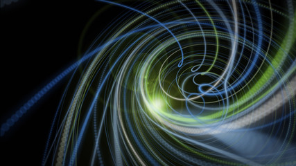 Futuristic twisted eco stripe background design with lights © Frank Rohde