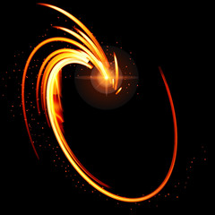 Abstract glow  background with fire shape.