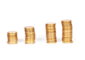 coin stack isolated