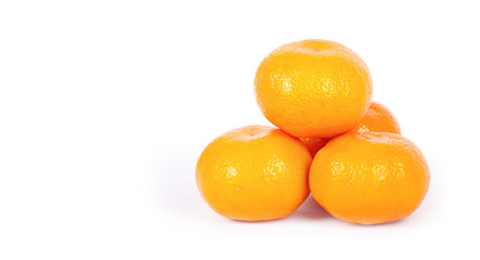 Ripe mandarins isolated