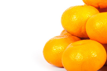 Ripe mandarins isolated