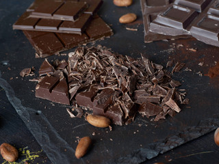 Baking chopped chocolate