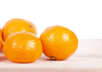 Ripe mandarins isolated