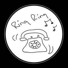Simple doodle of a telephone