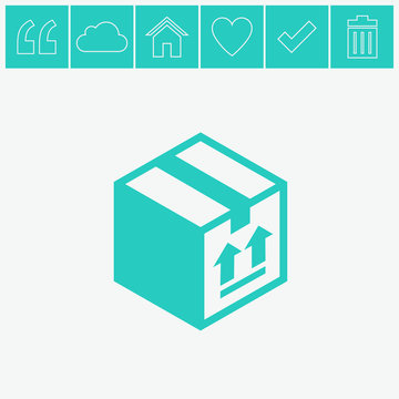 Free shipping vector icon. Free delivery sign. Package box.