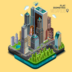 Urban landscape illustration NYC.