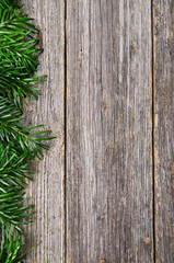 Old wood background with fir frame