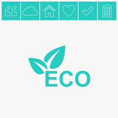 Eco vector icon. Ecological symbol.