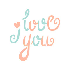 I Love You lettering