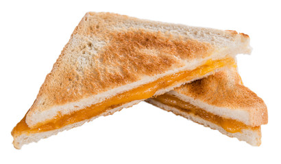 Cheese Sandwich isolated on white