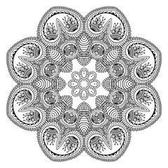 Vector henna tatoo mandala. Mehndi style.
