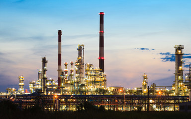 View of the refinery petrochemical plant in Gdansk, Poland