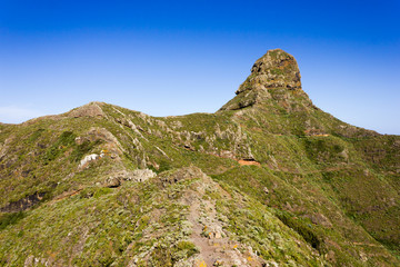 Mountains and Ocean coast near Monte Taborno, Canary Islands, Spain