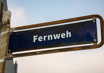 Strassenschild 47 - Fernweh