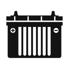 Black flat battery icon
