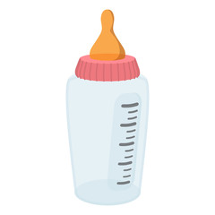Baby milk bottle cartoon icon