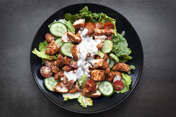 Tandoori Chicken Salad Overhead View