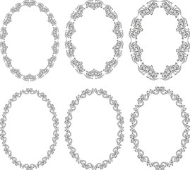 set of antique frames