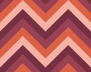 Seamless geometric strip pattern. Stripy texture. Zig-zag line background. Diagonal strips. Vinous, rose, orange pastel colors. Winter theme. Vector