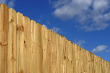 wood fence perspective view