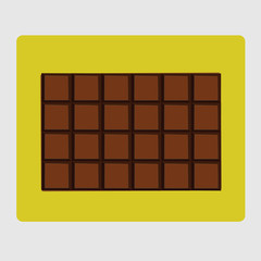 Chocolate bar icon, modern minimal flat design style, vector illustration