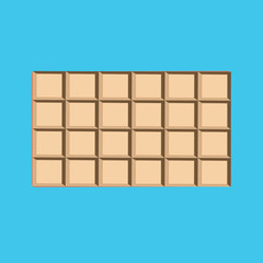 Chocolate bar icon, modern minimal flat design style, vector illustration