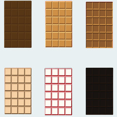 Chocolate bar icon, modern minimal flat design style, vector illustration