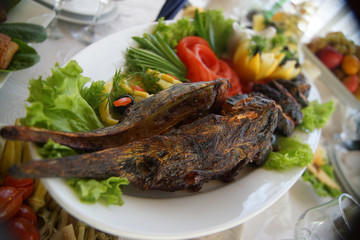 Sturgeon on table