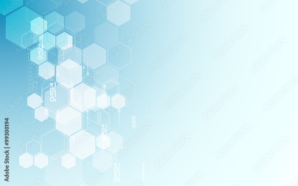 Poster vector abstract background hexagons pattern design tech sci fi innovation concept