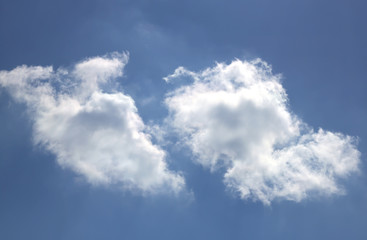 blue sky background.