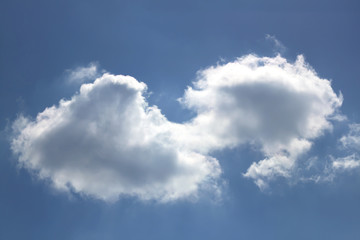 blue sky background.