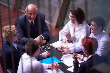 business people group on meeting at modern bright office