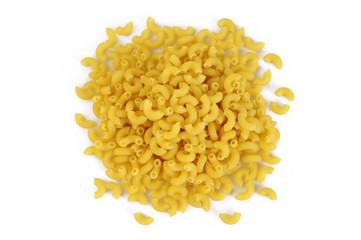 italian pasta macaroni isolated on white background