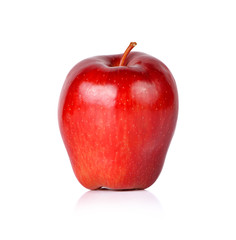 Red apple on white background